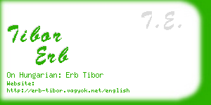 tibor erb business card